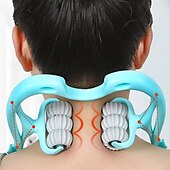 お買い得  パーソナルケアと健康-手持ち式頸椎マッサージャー 手動式 首と肩の痛みを緩和 多機能 家庭用 首の筋肉の緊張緩和 ポータブル治療ツール