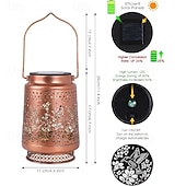 economico Luci paesaggistiche-1 lanterna di proiezione in metallo a forma di farfalla solare impermeabile per esterni, cortile, giardino, sentiero, prato, terrazza, luce decorativa