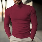 economico maglione pullover da uomo-Per uomo Maglione di Natale Maglioni di Natale Maglione per le feste Maglione Maglione a maglia A Coste Maglia Top Regolari Lavorato a maglia Semplice Dolcevita Moda Casual Vacanza Abbigliamento