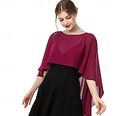 voordelige Cape-capelets voor vrouwen chiffon capes sjaals en omslagdoeken voor avondjurken bruiloft capes cover-up
