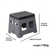 cheap Camping Equipment-Portable Folding Emergency Toilet with Lid - Ideal for Camping Hiking &amp; Car Travel  Durable ABS Material Portable Toilet for Camping