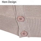 voordelige heren vest trui-Voor heren Vest Trui Vest Bijgesneden vest trui Bijgesneden trui Geribd breien Normale tops Dichtknopen Gebreid Effen / effen kleur V-hals Stijlvol Casual Alledaagse kleding Uitgaan Kleding Herfst