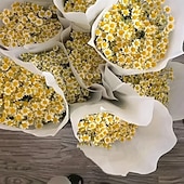 cheap Artificial Plants &amp; Flowers-26-Pack Artificial Chamomile Flowers, Realistic White Faux Wedding Bouquets, INS Style Floral Decor for Home, Office, Outdoor Garden, Wedding Arrangements, Wall and Fence Hanging, Arch Decorations, and Photography Props