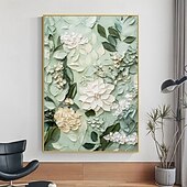 preiswerte Ölgemälde-Mintura handgefertigte 3D-Textur-Blumenölgemälde auf Leinwand, Wandkunst, Dekoration, modernes abstraktes Bild für die Inneneinrichtung, gerolltes, rahmenloses, ungedehntes Gemälde