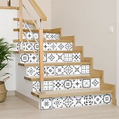 economico Adesivi murali-24 adesivi per piastrelle in stile marocchino, decalcomanie murali in PVC con pellicola di cristallo ispessita, impermeabili &amp;Decorazione murale in piastrelle retrò, antiolio e rimovibili, per bagno,