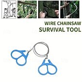 abordables Équipement de Camping-1 mini tronçonneuse de poche - scie à fil de survie portable pour le camping en plein air, la chasse, le jardinage, les situations d&#039;urgence - conception compacte, légère, durable, facile à utiliser