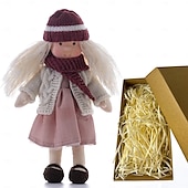 preiswerte Puppen-Waldorfpuppe mit Baumwollkörper, Künstlerpuppe, handgefertigte Mini-Anziehpuppe, DIY-Halloween-Geschenkbox, Verpackung, Segen (ausgenommen Kleintierzubehör) für Weihnachtsgeschenke