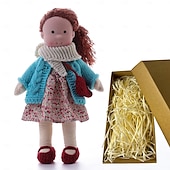 preiswerte Puppen-Waldorfpuppe mit Baumwollkörper, Künstlerpuppe, handgefertigte Mini-Anziehpuppe, DIY-Halloween-Geschenkbox, Verpackung, Segen (ausgenommen Kleintierzubehör) für Weihnachtsgeschenke