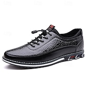 abordables Baskets-Baskets décontractées en similicuir texturé pour homme – chaussures à lacets légères pour la marche quotidienne, les voyages et le style urbain du week-end