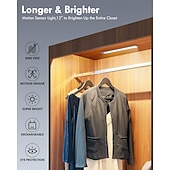 abordables Lumières intelligentes-Lampe à détecteur de mouvement, 3 températures de couleur, éclairage de placard à intensité variable, éclairage sous meuble rechargeable par USB, lampe de nuit à bâton magnétique pour cuisine,