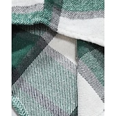 voordelige Herenjacks &amp; jassen-Voor heren Lichtgewicht jack Overhemdjack Vrijetijdsjas shacket Vakantie Dagelijks Ademend Zak Lente Herfst Ruitjes Modieus Klassiek Capuchon Normaal Wijn Rood blauw Groen Jacks