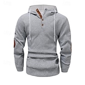abordables sudaderas basicas hombre-Hombre Sudadera Sudadera con capucha y cremallera de un cuarto Blanco Azul Marino Marrón Caqui Gris Con Capucha Plano Con Texturas Deporte Casual Diario Ropa de calle Fresco Design Primavera &amp; Otoño