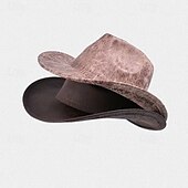 levne Klobouk Fedora-Pánské Sluneční klobouk Párty Čapka Divoký klobouk Černá Khaki Polyester Vinobraní Módní Na běžné nošení ulice Denní Pevná barva Proti sluci Prodyšné
