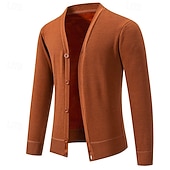 voordelige heren vest trui-Voor heren Vest Trui Vest Bijgesneden vest trui Bijgesneden trui Geribd breien Normale tops Dichtknopen Gebreid Effen / effen kleur V-hals Stijlvol Casual Alledaagse kleding Uitgaan Kleding Herfst