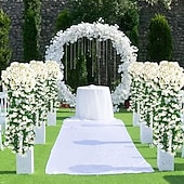 baratos Plantas Artificiais-Pacote com 4 flores artificiais penduradas, guirlanda de glicínias artificiais para decoração de jardim interno e externo, pátio, varanda, casamento e casa, plantas penduradas violetas para todas as