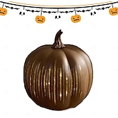 billige Halloween innendørs-blinkende lys gresskar stjerneklar natt gresskar LED stilig glødende gresskarlykt dekorasjon ideell for innendørs utendørs hjem soverom bad og gang dekor