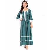 ieftine Pionier / Secolul XIX-A 250-a aniversare a SUA secolul al 19-lea Anii 1800 Rochie de prerie Fata de la tara Fata Pionier Colonial Pionier Războiul Revoluționar Costume de fancy Pentru femei Halloween Carnaval 4 iulie