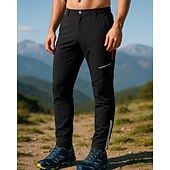 Недорогие Низ-Муж. Штаны для туризма и прогулок Штаны с лямками для пешеходного туризма Штаны софтшелл На открытом воздухе Стандартный Водонепроницаемость С защитой от ветра Нижняя часть Эластичная талия Черный