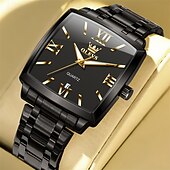 cheap Quartz Watches-A new OLEVS square men's business watch with luminous calendar waterproof casual quartz watch fashionable and trendy men's sports wristwatch