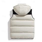 preiswerte Westen-Herren Wanderweste Pufferweste Ärmellos Weste Außen Thermowarm Winter Reißverschluss Tasche Polyester Schwarz Grün Khaki Jagd Angeln Klettern