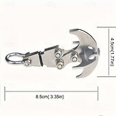 baratos Equipamento de Camping-Gancho dobrável de aço inoxidável 2 peças, gancho multifuncional resistente com 4 garras, uso universal durável para mochilas de acampamento e caminhadas