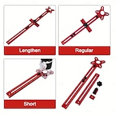 abordables Bricolage-Fraiseuse à bois multifonctionnelle 3 en 1 avec pince en aluminium - outil de coupe et de fraisage circulaire de précision avec support de rainure réglable, base rouge et rail en acrylique transparent