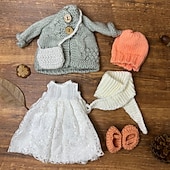 preiswerte Puppenbekleidungs- und Zubehörsets-Waldorfpuppe Wechselkleidung Materialtasche Persönlichkeitsset Waldorf handgemachte Muppetpuppe für Weihnachtsgeschenke