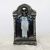 billige Dekorative lys-3/6 stk halloween led kirkegård gravsteiner halloween gravstein lys hodeskalle kirkegård lampe halloween dekor halloween hage gravstein skummel hjemsøkt hus dekorasjon