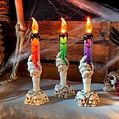 cheap Halloween Indoor-1 Pc 21.5cm Halloween Ghost Hand LED Electronic Candle Decorative Light Indoor Restaurant Party Decoration Light Decoration Light
