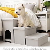 お買い得  キャットツリーと犬の階段-犬用階段 ととも​​に ペットフレンドリー ペットトレーニング ストレージ付き のために 犬用 屋内 ペットプレイ