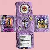 economico I regali-Edizione tascabile devozionale artigianale, santuario tascabile con croce d&#039;argento inclusa, scatola d&#039;ispirazione compatta, regalo di benedizione portatile per la riflessione quotidiana, la