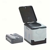 お買い得  キャンプ用品-ゴミ箱付きポータブル車用トイレ - 耐久性のあるPP素材で、RVや屋外キャンプに最適 &amp;緊急事態 - 換気スリットを備えた洗練されたデザインのRVトイレ