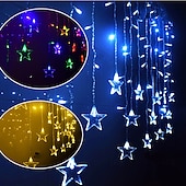 お買い得  デコレーション＆ナイトライト-クリスマスライト LED バタフライ/アイスコーン/ペンタグラム/クリスマスツリー/スノーフレークカーテン つららフェアリー キャンプストリングライト ガーランド 屋外用 家庭用 新年パーティー装飾 1個