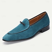 Χαμηλού Κόστους Δερμάτινα Loafers Premium-Ανδρικά Σουέντ Δερμάτινα Μοκασίνια σε Τυπικό Σχέδιο με Ελάχιστο Λουράκι για Καθημερινές Μετακινήσεις Επιχειρηματικό Ντύσιμο και Εξόδους το Σαββατοκύριακο