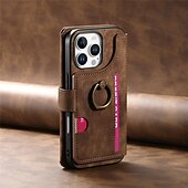お買い得  iPhone用ケース-電話 ケース 用途 iPhone 16 Pro Max プラス iPhone 16 iPhone 16プラス iPhone 16プロ iPhone15 iPhone 15 Pro Max iPhone 15 14 Pro Max Plus iPhone 13 Pro Max ウォレットカードケース ジッパ－ キックスタンド カード挿入口 レトロ風 TPU ナイロン PUレザー