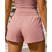 economico Pantaloni corti da corsa-Per donna Pantaloncini da corsa con collant Shorts da allenamento 2 in 1 Coulisse Vita Alta Pantaloni Athleisure Palestra Allenamento Elastico Traspirante Allenamento in Palestra All&#039;aperto Corsa