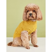 abordables Vêtements &amp; accessoires-Chien Manteau Pull Costume de chien Occasionnel Style simple Hiver Doux Lavable Mode Confortable Épais Extérieur Soirée Tenue Quotidienne Intérieur Décontracté Quotidien Vêtements pour Chiens for