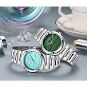 levne Quartz hodinky-MINI FOCUS Dámské Křemenný Módní Obchodní Wristwatch VODĚODOLNÝ Světový čas Ozdoby Nerez Hodinky