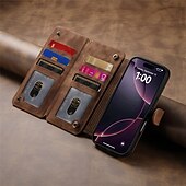お買い得  iPhone用ケース-電話 ケース 用途 iPhone 16 Pro Max プラス iPhone 16 iPhone 16プラス iPhone 16プロ iPhone15 iPhone 15 Pro Max iPhone 15 14 Pro Max Plus iPhone 13 Pro Max ウォレットカードケース ジッパ－ キックスタンド カード挿入口 レトロ風 TPU ナイロン PUレザー