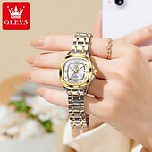 abordables Montres mécaniques-la nouvelle montre d&#039;affaires pour femme à cadran carré Olevs, étanche, affichage lumineux du jour du calendrier, montre mécanique entièrement automatique, montre-bracelet de sport pour femme à la