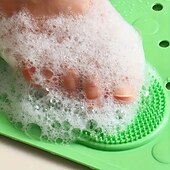 economico Tappetino antiscivolo per vasca-Tappetino da bagno antiscivolo con fori di drenaggio, comodo tappeto da doccia massaggiante, design rettangolare tinta unita per la casa &amp;uso alberghiero