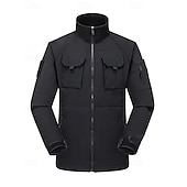 ieftine Fleece și jachete 3 în 1-Bărbați Αντιανεμικό Jachetă Softshell Iarnă În aer liber Peteci Termic cald Impermeabil Rezistent la Vânt Topuri Negru Verde Kaki Gri