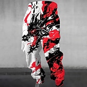 economico pantaloni da jogging-Per uomo Animale Drago Scuro Pantaloni da tuta Joggers Pantaloni Misura del girovita medio Vita elastica con coulisse Casual Jogging Abbigliamento casual alla moda Allenamento Pantaloni sportivi con