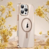 Недорогие Чехлы для iPhone-телефон Кейс для Назначение айфон 16 айфон 16 про айфон 16 про макс айфон 15 iPhone 15 Pro Max Кейс на заднюю панель со стендом Магнитный Поддержка беспроводной зарядки Ретро ПК