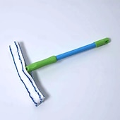 cheap Cleaning Supplies-3 in 1 Recyclable Silicone Window Squeegee Kit Glass Cleaning Tools with Silicone Squeegee &amp; Microfiber Scrubber for Home Shower Car Windshield Cleaning