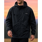 voordelige Waterdichte jassen-Voor heren Softshell jas Wandeljack Buiten waterdicht Winddicht Wandeloutfits Wandelkleding Lente Herfst Jack Jagen Klimmen Hardlopen Effen Kleur Zwart Leger Groen