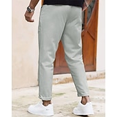 levne Kalhoty chinos-Pánské Upnuté Kalhoty Kalhoty chinos Šňůrky Kapsy Bez vzoru Pohodlné Po kotníky Denní Obchod Práce Módní Klasický styl Vodní modrá Černá Lehce elastické
