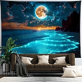 billige landskapsteppe-strand hav hengende billedvev sjø veggkunst stort billedvev veggmaleri dekor fotografi bakgrunn teppe gardin hjem soverom stue dekorasjon