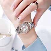 お買い得  クォーツ腕時計-SKMEI 女性 クォーツ クリエイティブ ファッション カジュアルウォッチ 腕時計 防水 ワールドタイム デコレーション 合金 腕時計