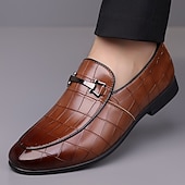 voordelige Loafers-Groene instappers met krokodillenmotief voor heren – casual zakelijke stijl, comfortabele schoenen van imitatieleer voor op kantoor en dagelijks gebruik